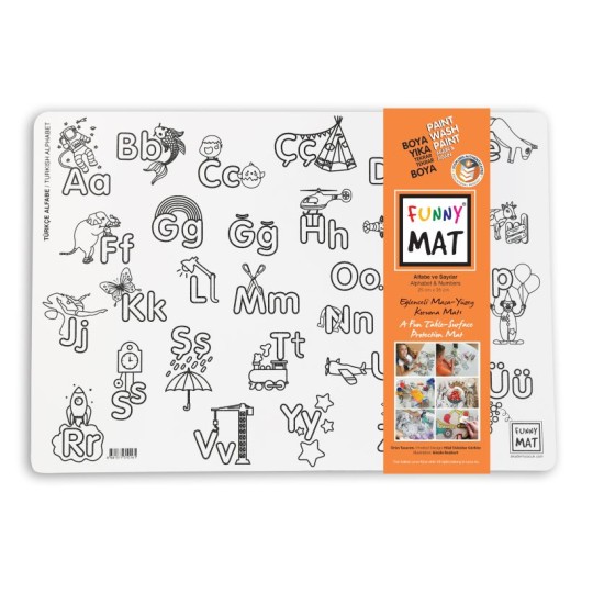 Funny Mat Alfaba & Sayılar 25X35Cm 2'Li Paket Beyaz Seri Funny Mat Alfaba & Sayılar 25X35Cm 2'Li Paket Beyaz Seri